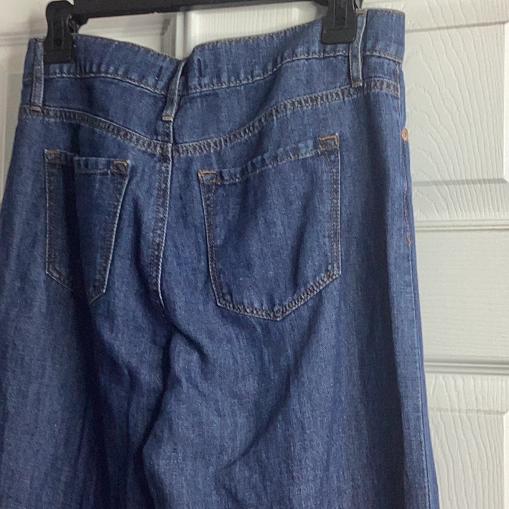 LOFT Dark Blue Wide Leg Crop 25 0 - Picture 5 of 6